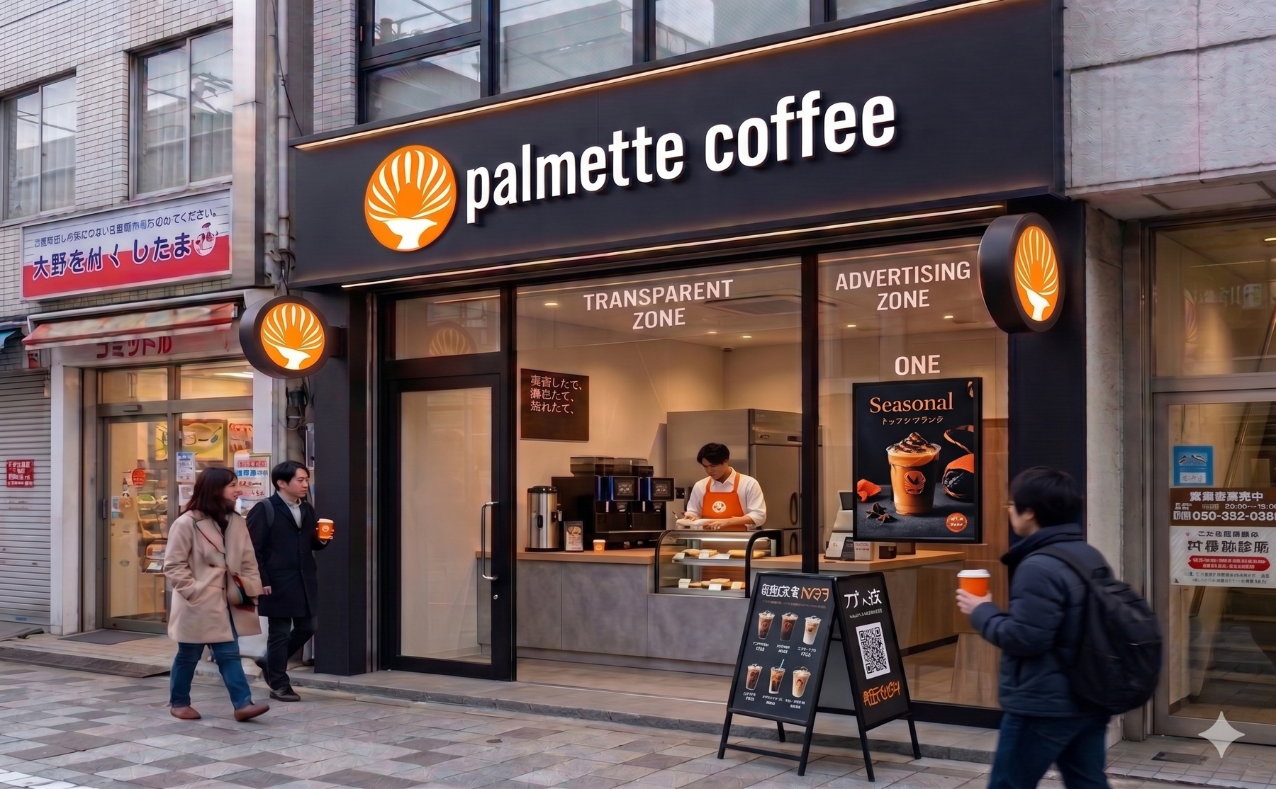 palmette coffee 店舗外観イメージ